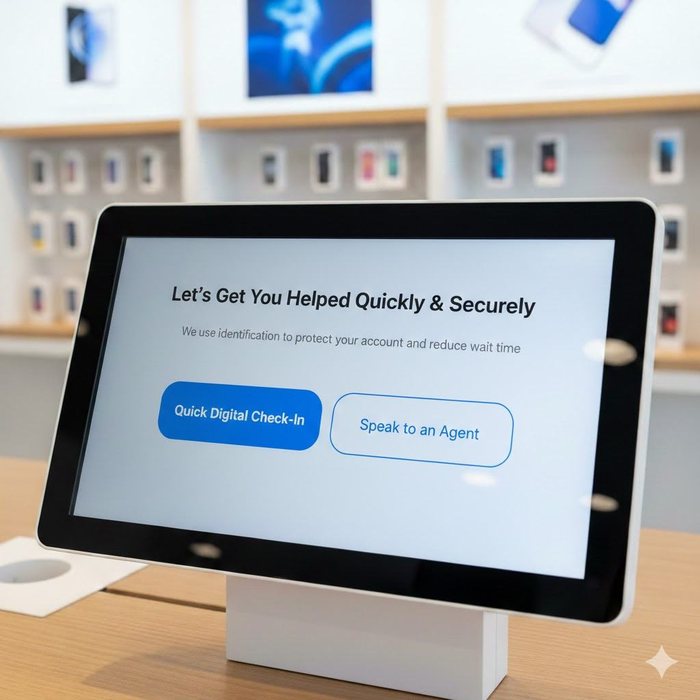 A choice: quick check-in or an agent