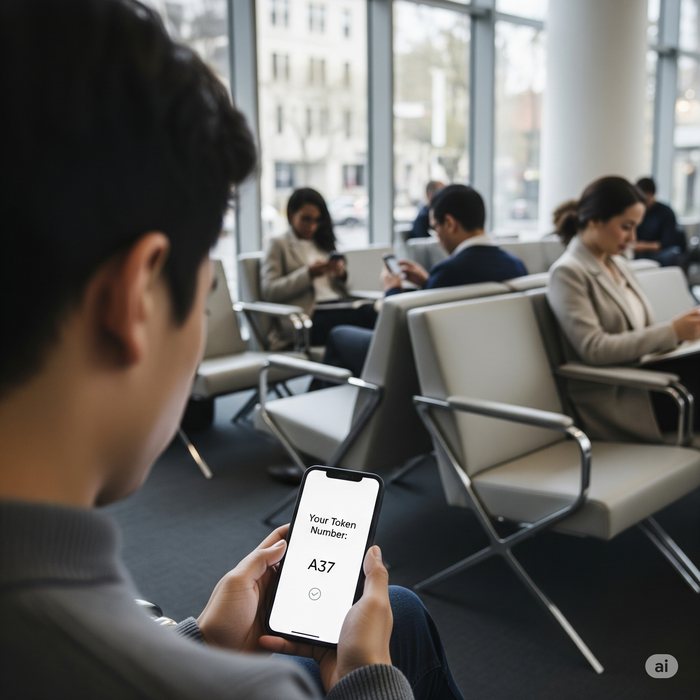 A queue number on your phone