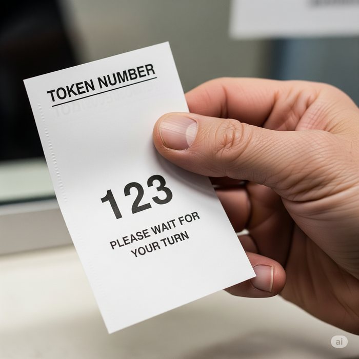 A paper token slip