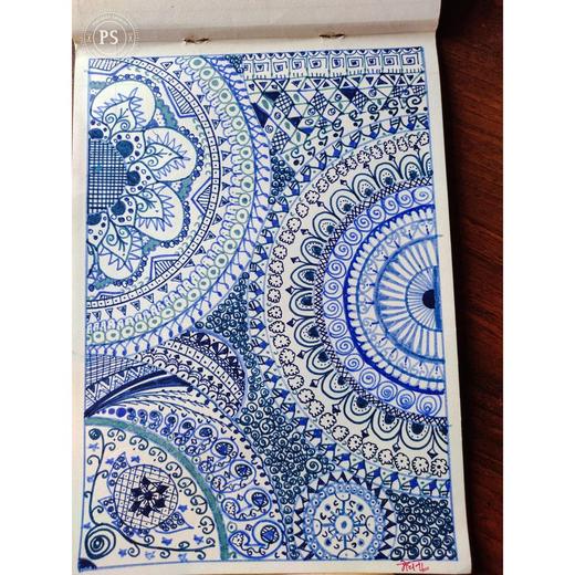 Hand-drawn mandala, 2020