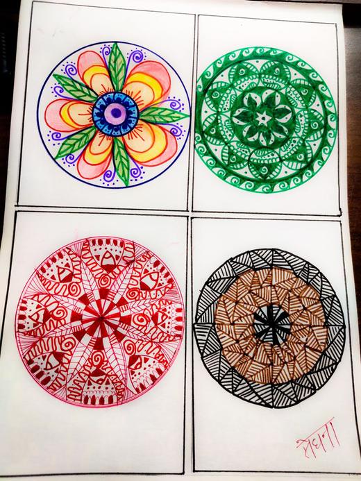 Hand-drawn mandala, 2020