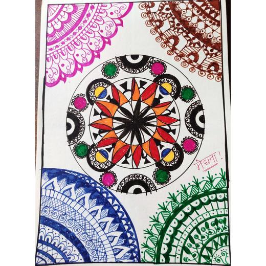 Hand-drawn mandala, 2020