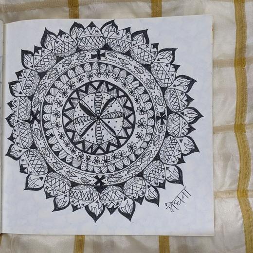 Hand-drawn mandala, 2022