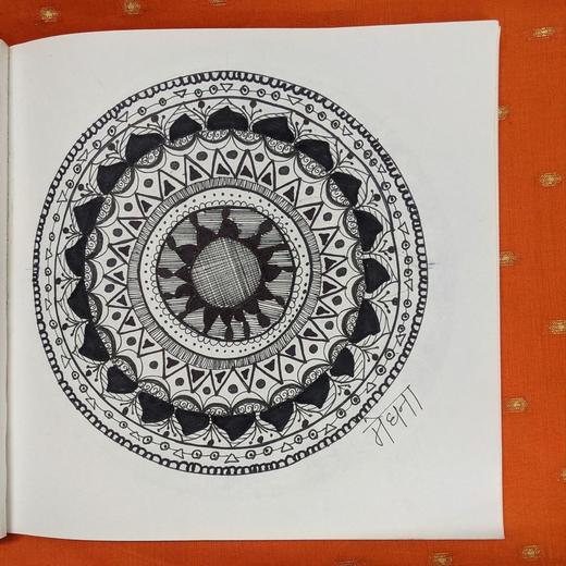 Hand-drawn mandala, 2022