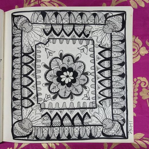 Hand-drawn mandala, 2022