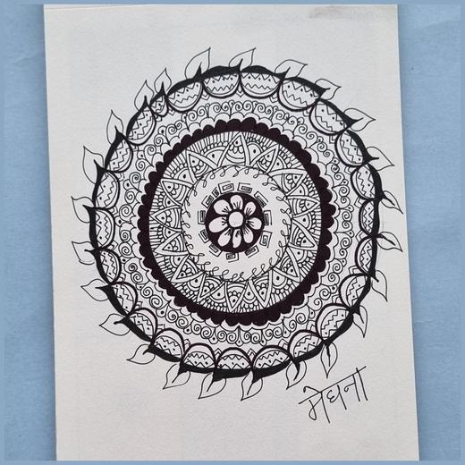 Hand-drawn mandala, 2024