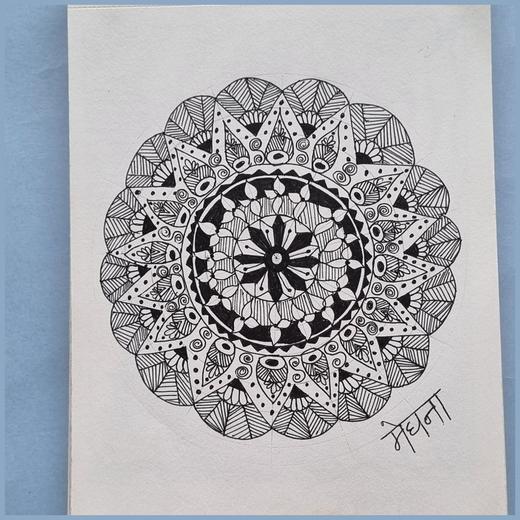 Hand-drawn mandala, 2024