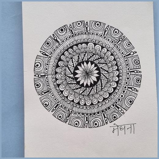 Hand-drawn mandala, 2024