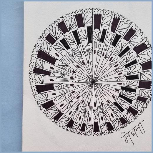Hand-drawn mandala, 2024