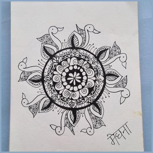 Hand-drawn mandala, 2024