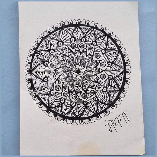 Hand-drawn mandala, 2024