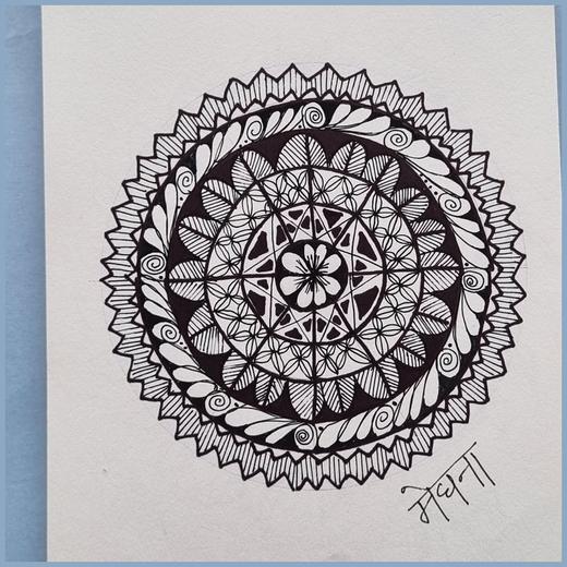 Hand-drawn mandala, 2024