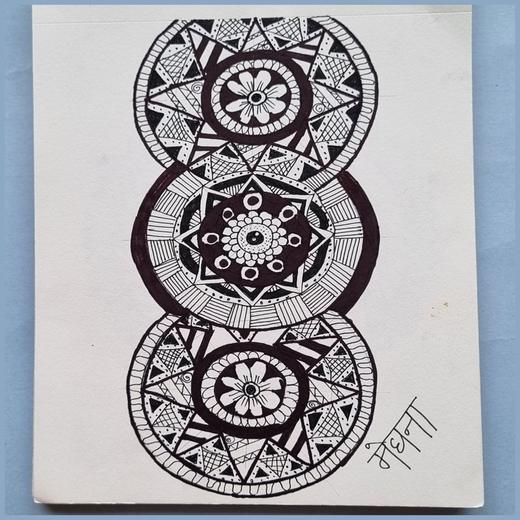 Hand-drawn mandala, 2024