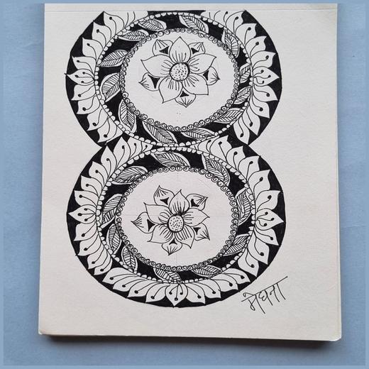 Hand-drawn mandala, 2024