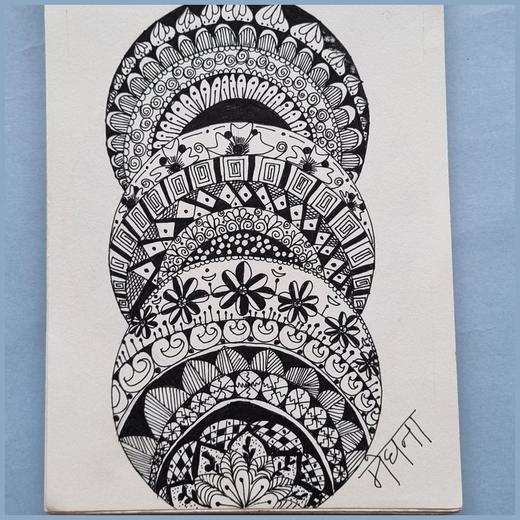 Hand-drawn mandala, 2024