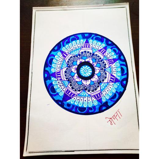 Hand-drawn mandala, 2024