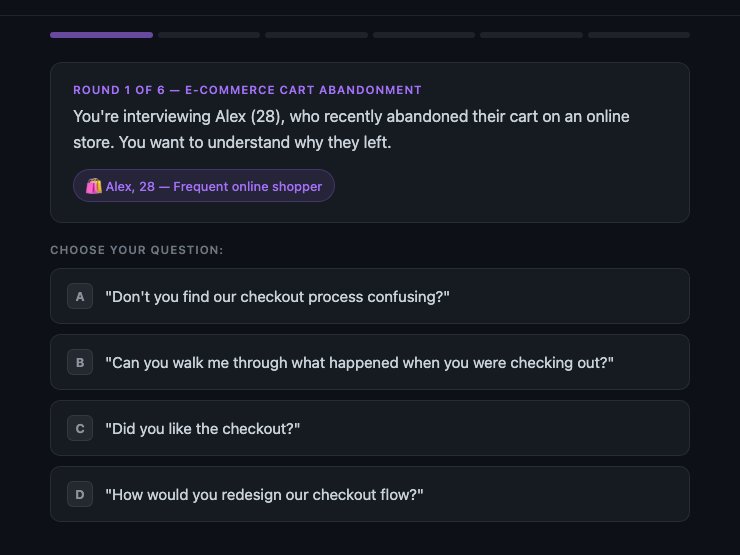 Screenshot of the Don't Ask That! game