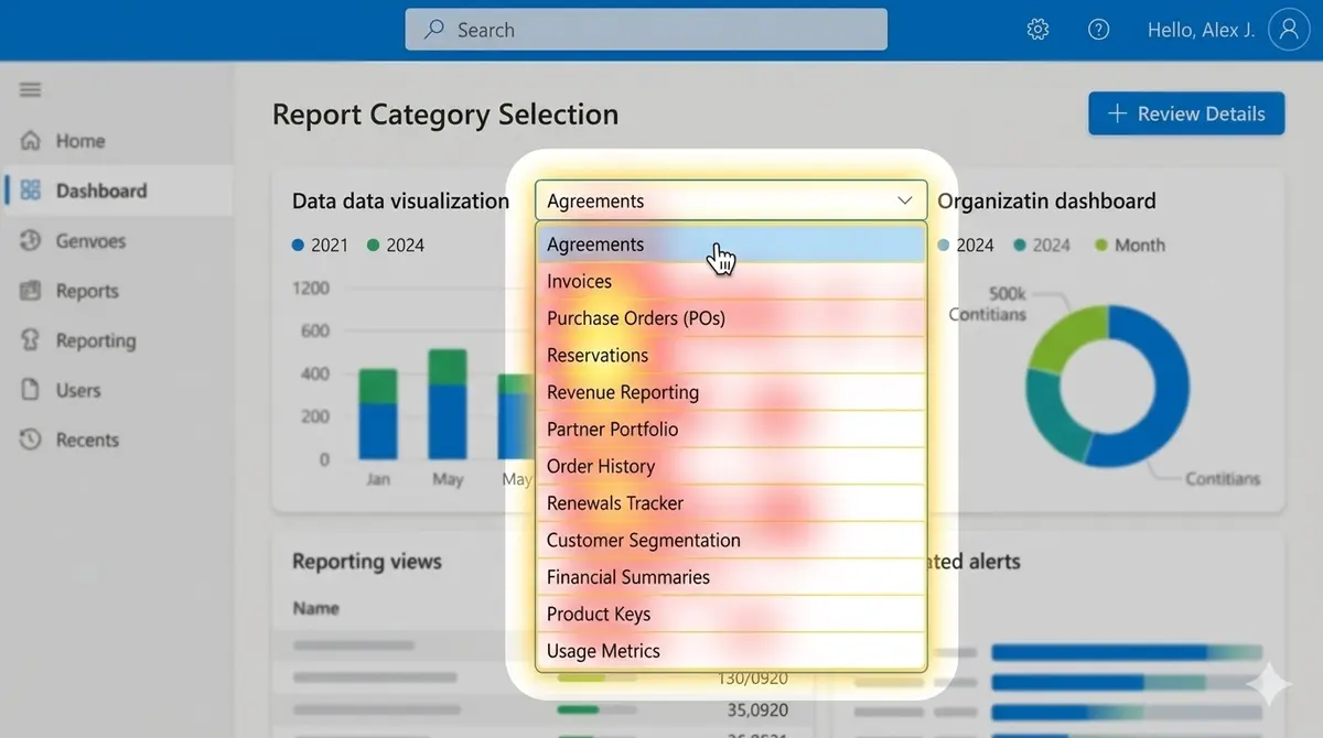 Report Category Selection — VL Central